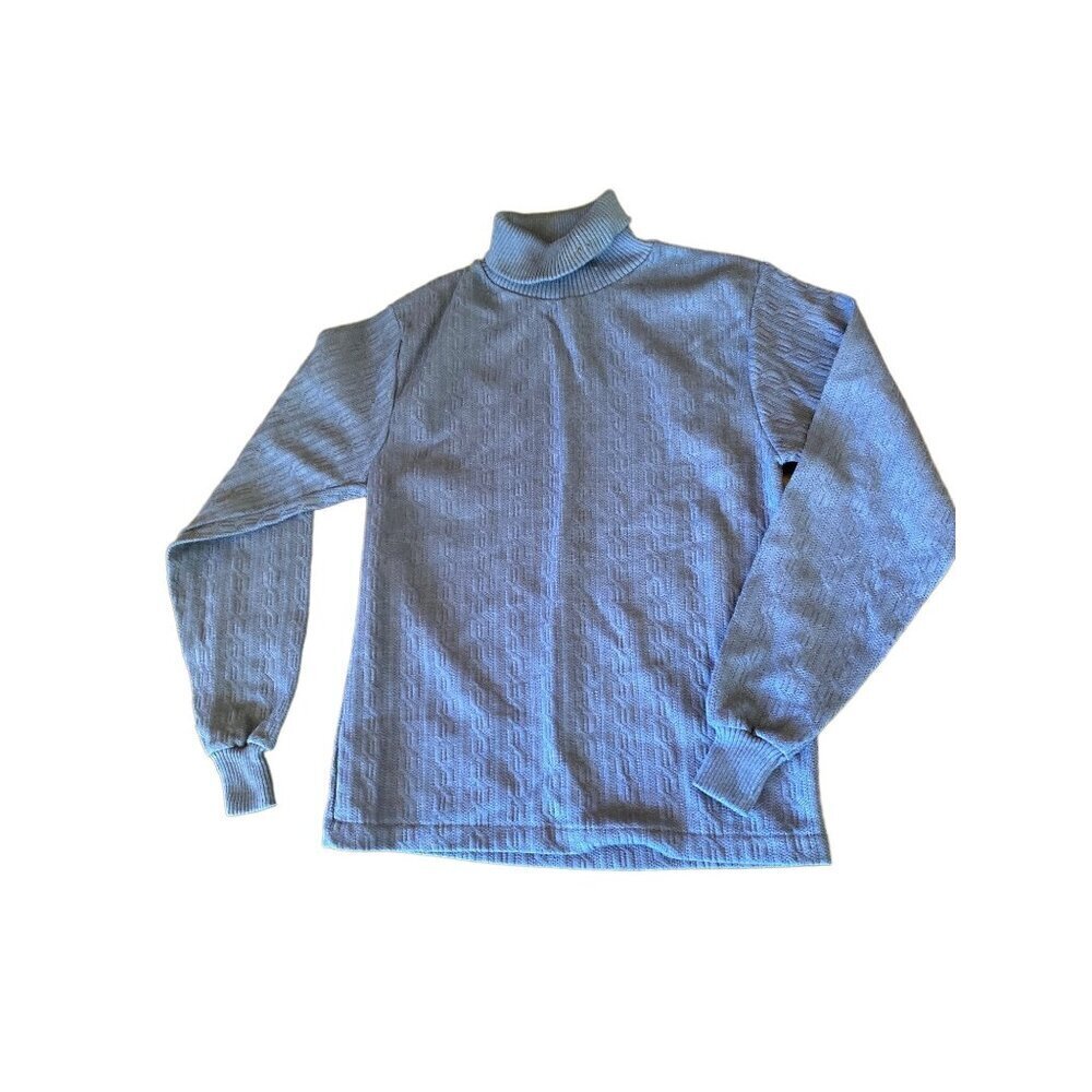 VIntage 1980's Garanimals‎ Blue Cableknit Boys Turtleneck Size 14